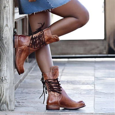 Annia – Botas de cuero con cordones