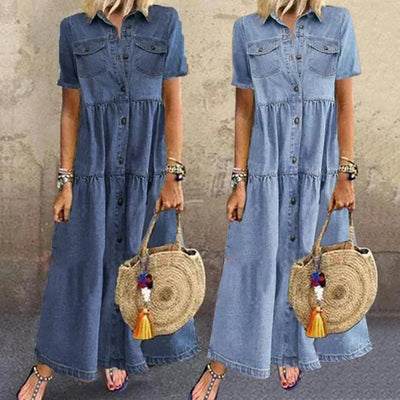 Beatriz® | Vestido de Denim Suave