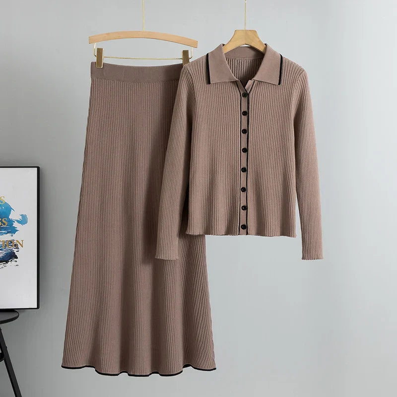 Celia – Schmales besticktes Zweiteiler-Set