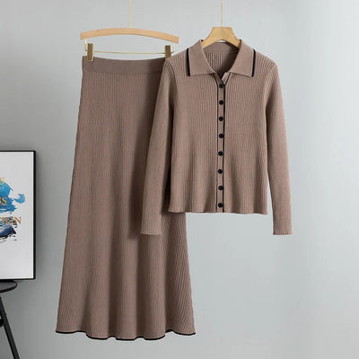 Celia – Schmales besticktes Zweiteiler-Set