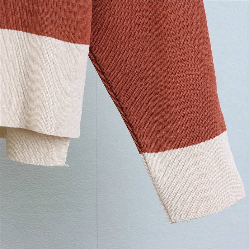 Charlotte – Conjunto de punto de dos piezas estilo western con suéter y pantalón