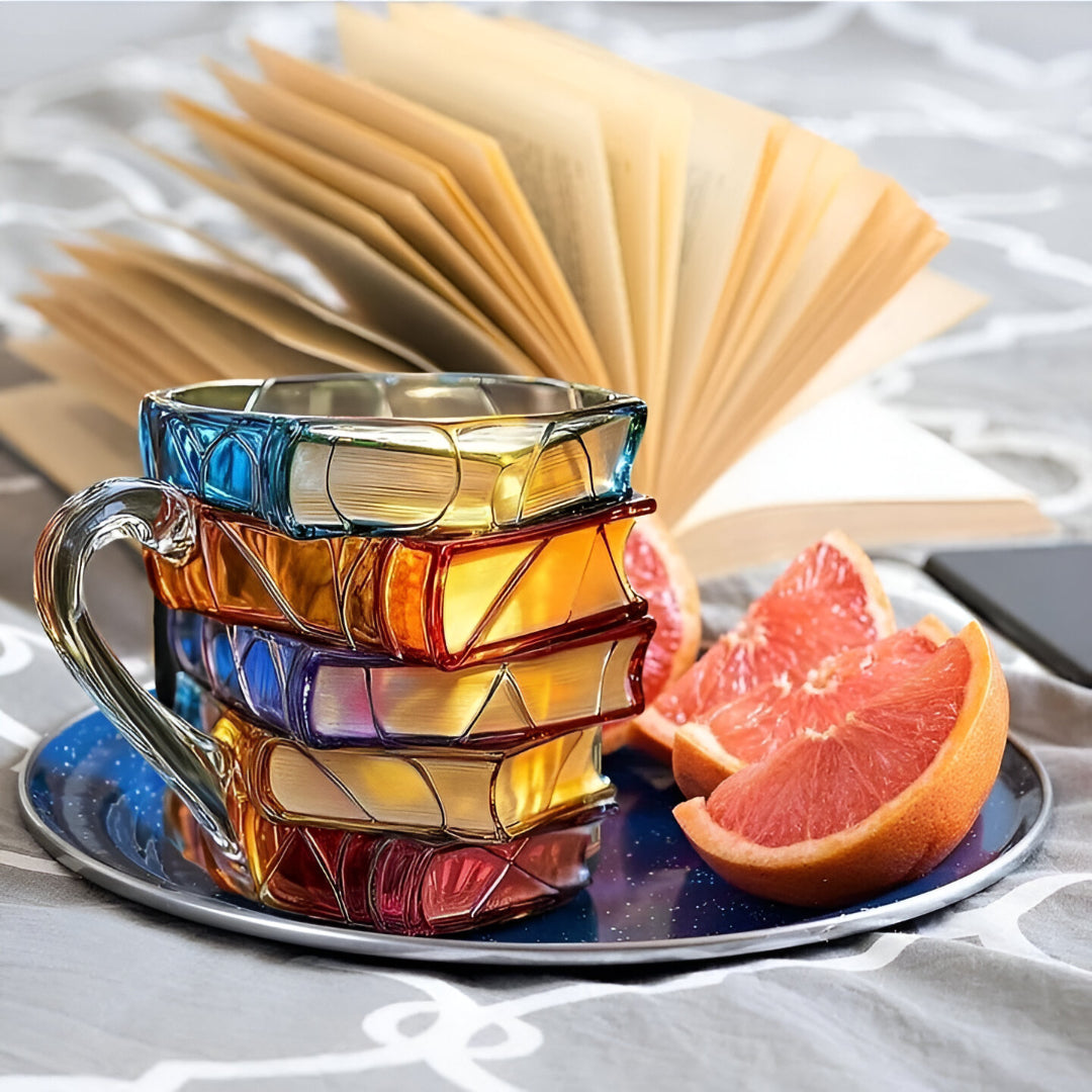 Taza con libro | Taza con libro pintado