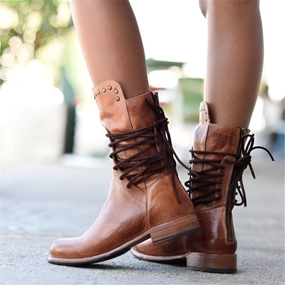 Annia – Botas de cuero con cordones