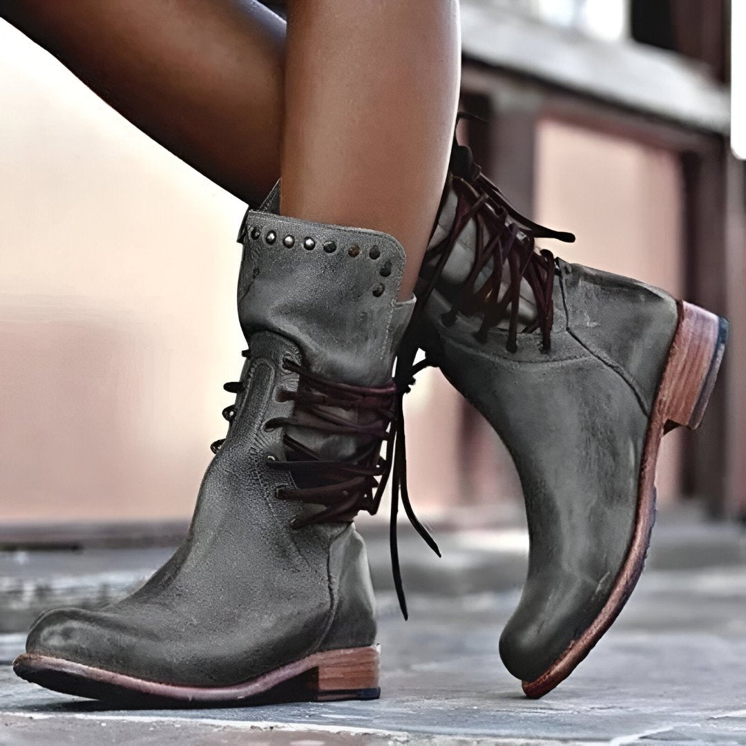 Annia – Botas de cuero con cordones